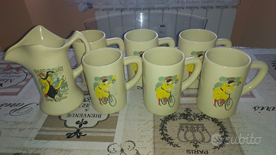 6 boccali e caraffa