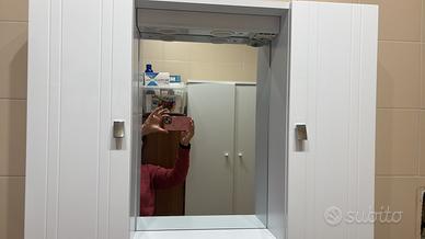 Pensile Bagno con Specchio e Luci – 80x60x17,5 cm