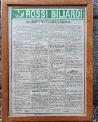 Regolamento per il gioco del biliardo 