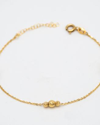 Bracciale in oro giallo 9 kt con palline S.54