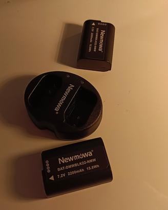 Batterie BLK 22 per Panasonic  + Caricabatterie.