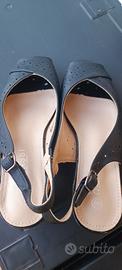 👡 Sandali donna neri con zeppa – PASSI Taglia 40