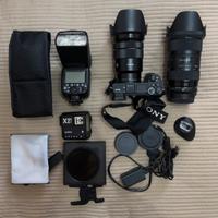 Kit completo Sony a6500 + obiettivi e accessori