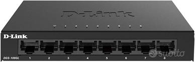 D-Link DGS-108GL Switch Gigabit a 8 porte (NUOVO)