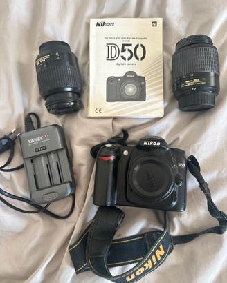 Kit fotografico Nikon D50 completo + 2 obbietivi