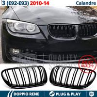 GRIGLIE Doppio Rene per BMW Serie 3 E92 E93 Nero L