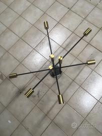 plafoniera a 6 luci completa di lampade led