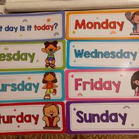 Flashcards apprendimento giorni settimana inglesi