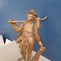 Statua bronzo orologio da tavolo