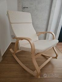Sedia a dondolo beige