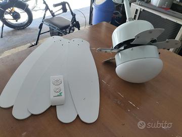 ventilatore da soffitto con luce e telecomando 