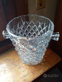 Secchiello in vetro per il ghiaccio lavorato