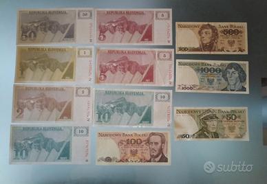 lotto banconote Slovenia Polonia