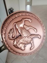 Pentolino Vintage  in Rame con Leone