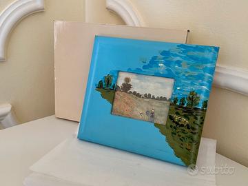 Quadrino in legno dipinto