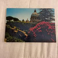 Cartolina vintage religiosa Cupola San Pietro Roma