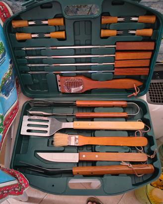 set - valigetta griglia/barbecue 