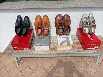 4 paia di scarpe n 41  in vera pelle