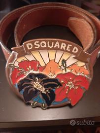 Dsquared cintura in pelle con fibbia