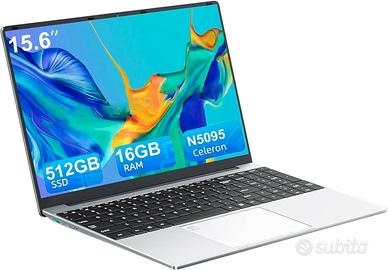 PC portatile 15.6" , Windows 11 Pro , 16gb RAM