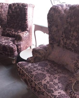 Coppia di poltrone Bergère classiche 