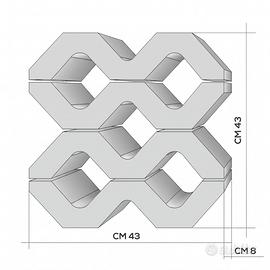 Grigliato carrabile 43x43 cm (100 pezzi)