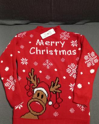 Maglione natalizio simpatico con renna