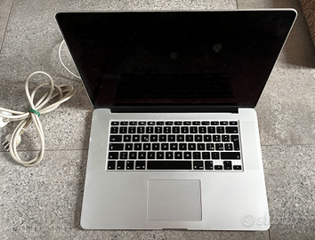 macbook pro retina 2015, 15 pollici. GiàFormattato