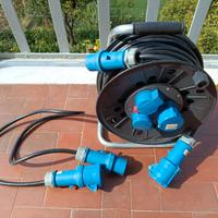 Avvolgicavo CEE professionale 3 poli 25 m Mennekes