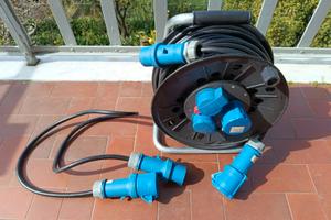 Avvolgicavo CEE professionale 3 poli 25 m Mennekes