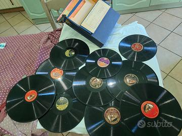10 vinili anni 30 his master's voice Decca valigia