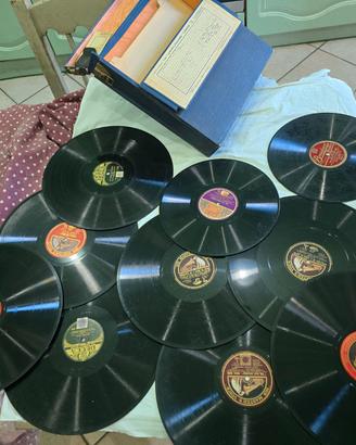 10 vinili anni 30 his master's voice Decca valigia