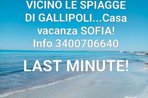 LAST MINUTE vicino GALLIPOLI 6/9 e dal 23 in poi