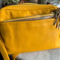 Borsetta cuoio gialla