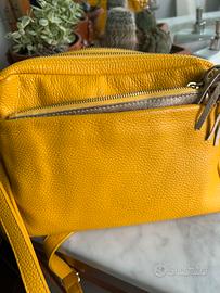 Borsetta cuoio gialla