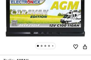 Batteria servizi camper/roulotte AGM 100Ah nuova