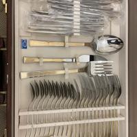 Posate bestecke gottinghen 24 karat gold anni '70 