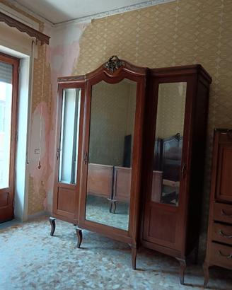 CAMERA DA LETTO 7 PZ ANNI 20 ANTICA DECORI  BRONZO