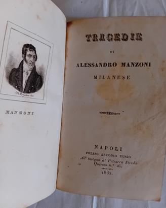 Tragedie di Alessandro Manzoni Milanese 1832