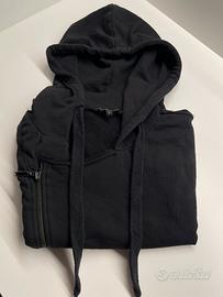 Felpa trendy smanicata con cappuccio taglia L