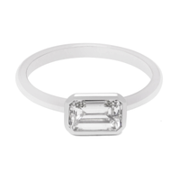 Anello in oro e diamante emerald 1,07ct