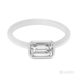 Anello in oro e diamante emerald 1,07ct