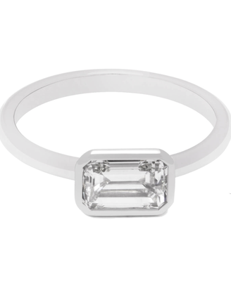 Anello in oro e diamante emerald 1,07ct