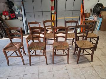 set sedie legno
