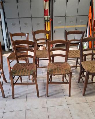 set sedie legno