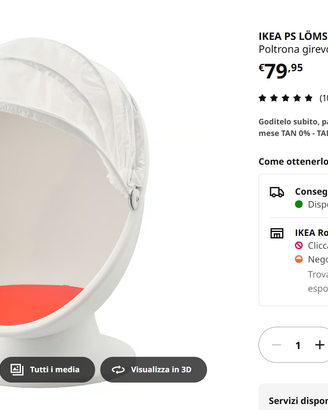 Poltrona per bambini IKEA PS LÖMSK