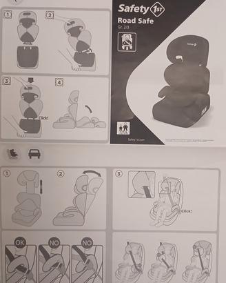 seggiolino/alzata safety auto per bimbi 3/12 anni
