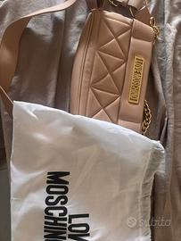 borsa moschino color cipria