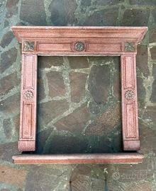 Caminetto Libery in graniglia di marmo rosso