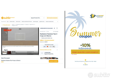 Radiatore Tubolare Tesi 4 Irsap col. Bianco